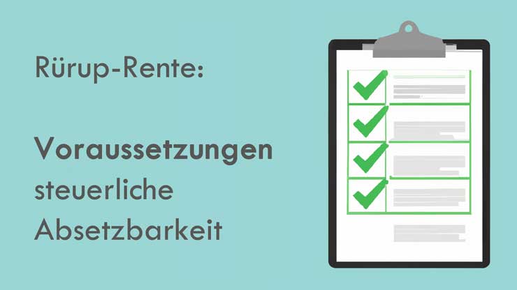 Rurup Absetzbarkeit 2023